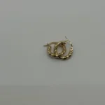 Argollas de Oro 14KT Argollas de Oro 14K con textura geométrica