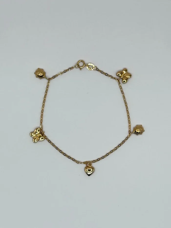 Pulsera con Colgantes Oro 18KT