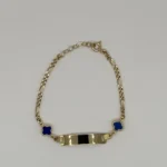 Pulsera de trébol Oro 14KT para niños ajustable