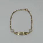 Pulsera de trébol Oro 14KT para niños ajustable
